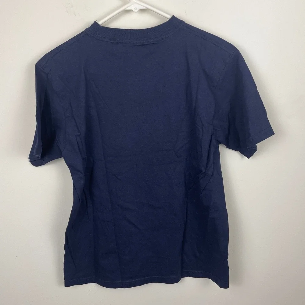Route 66 Kids T Shirt Eagle‎ American Flag Reflective Ink Size 10 12 Navy Blue